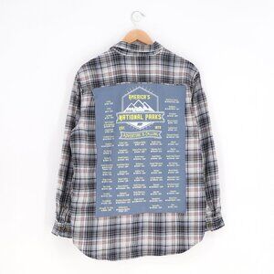 NATIONAL PARKS UPCYCLED REWORKED Flannel Shirt Size L